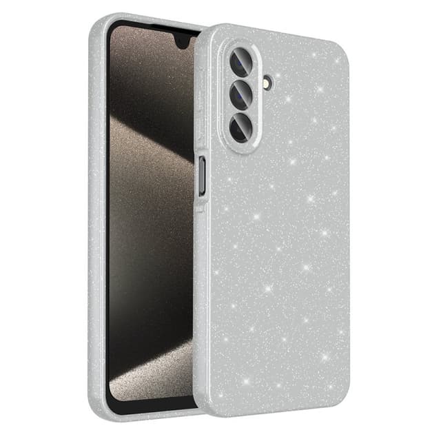 Силиконов калъф / гръб / кейс Crystal Case за Samsung A17 Glitter - Сребрист брокат