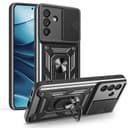 Удароустойчив твърд гръб / Кейс Defender Armor Ring Magnetic Holder lens cover Samsung A27 - черен
