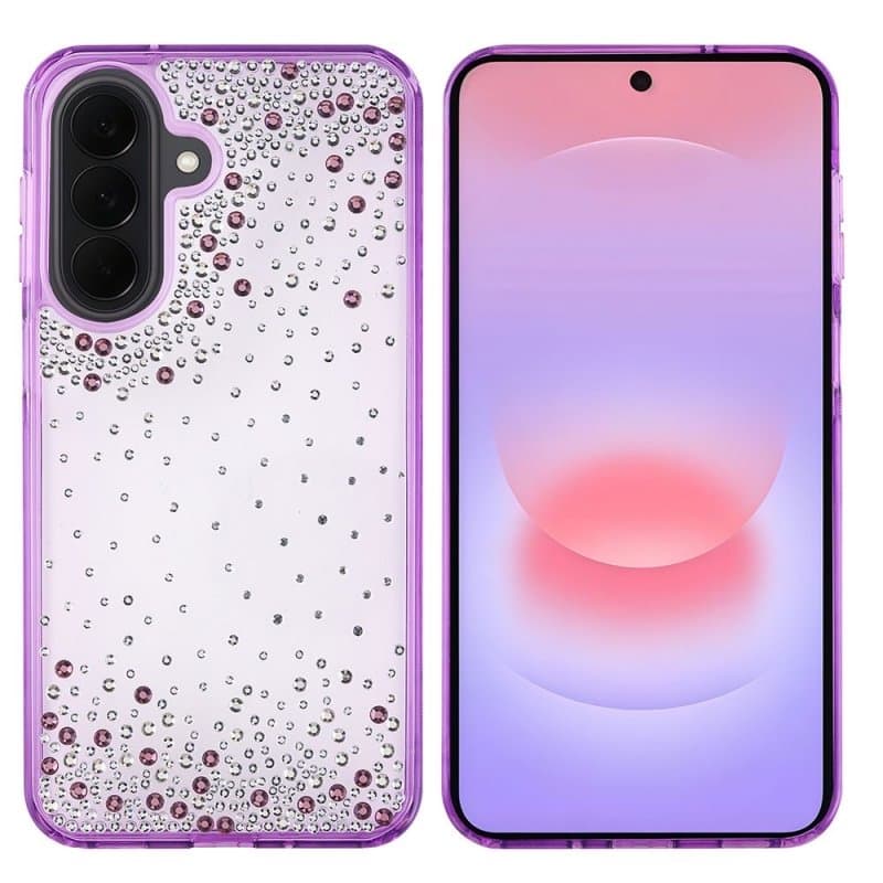 Луксозен твърд гръб за Samsung A57 Diamond case - Лилав