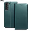 Кожен калъф Flip тефтер Magnetic Book със стойка за Samsung A27 - тъмнозелен