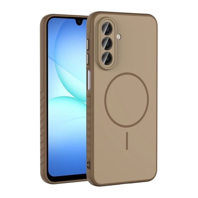 Луксозен твърд гръб / кейс Hybrid Armor MagSafe Case за Samsung A37 - Светло кафяв