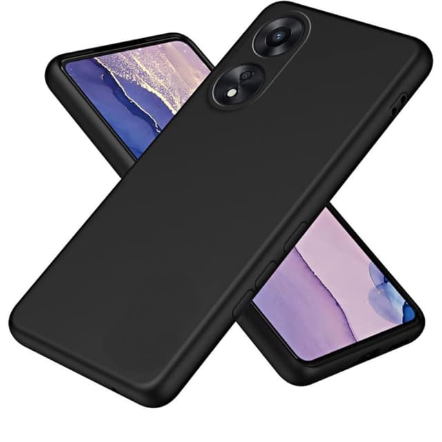 Силиконов калъф / гръб / Nano TPU за Oppo A78 5G - Черен гръб със защита за камерата