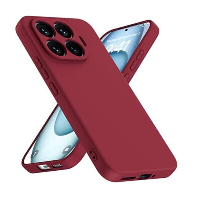 Силиконов калъф / гръб / Nano TPU за Xiaomi 17T - Бордо със защита за камерата