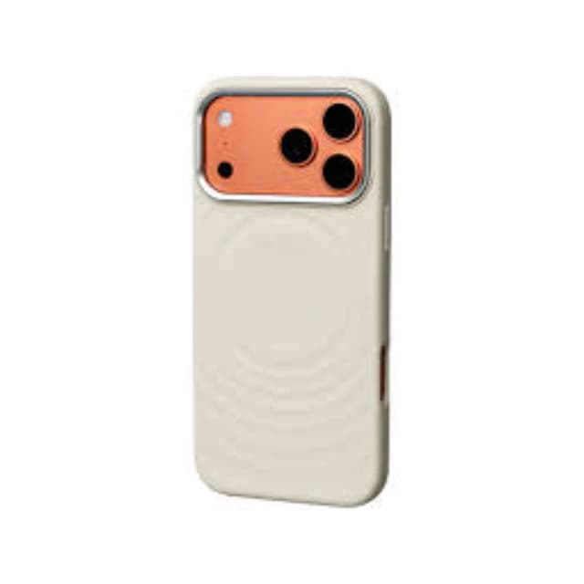 Силиконов калъф / гръб / TPU кейс MEMUMI LIQIUD SILIKON CASE MAGSAFE за iPhone 18 Pro - Бежов