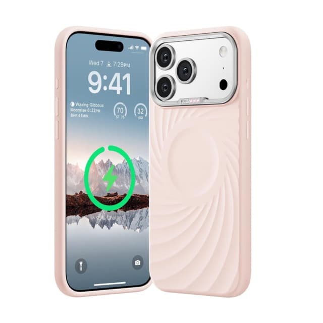 Силиконов калъф / гръб / TPU кейс MEMUMI LIQIUD SILIKON CASE MAGSAFE за iPhone 17 Pro - Розов