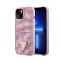 Оригинален кейс Guess S24 Plus Back cover case - Rhinestone Triangle - Pink — снимка 1