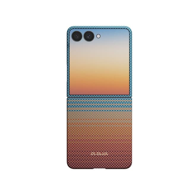 Оригинален твърд гръб / кейс / Pitaca Edge Case Sunset Samsung Z Flip 8 - Кафяв