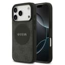 Оригинален кейс GUESS HC MAGSAFE PU 4G CIRCLE W/ CLASSIC LOGO iPhone 17 Pro - Черен — снимка 1