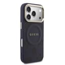 Оригинален кейс GUESS HC MAGSAFE PU W/ PEONY HOT STAMP iPhone 17 Pro - Тъмносин — снимка 4