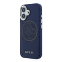 Оригинален кейс GUESS HC MAGSAFE PU W/ PERFORATED 4G iPhone 17 - Тъмносин — снимка 2