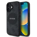 Оригинален кейс GUESS HC MAGSAFE PU 4G CIRCLE W/ CLASSIC LOGO iPhone 16 - Черен — снимка 1
