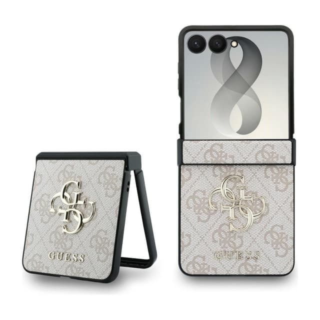 Оригинален кейс Guess Big 4G Logo за Samsung Z Flip 8 - Бежов