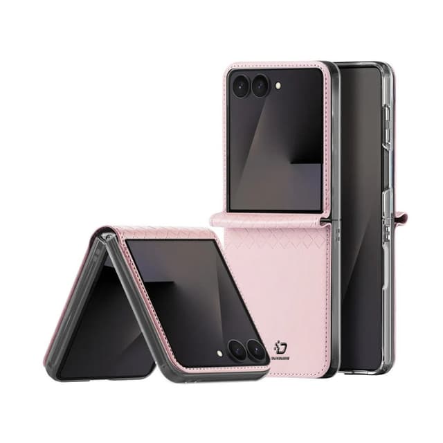 Кожен калъф Dux Ducis BRIL за Samsung Z Flip8 - Розов