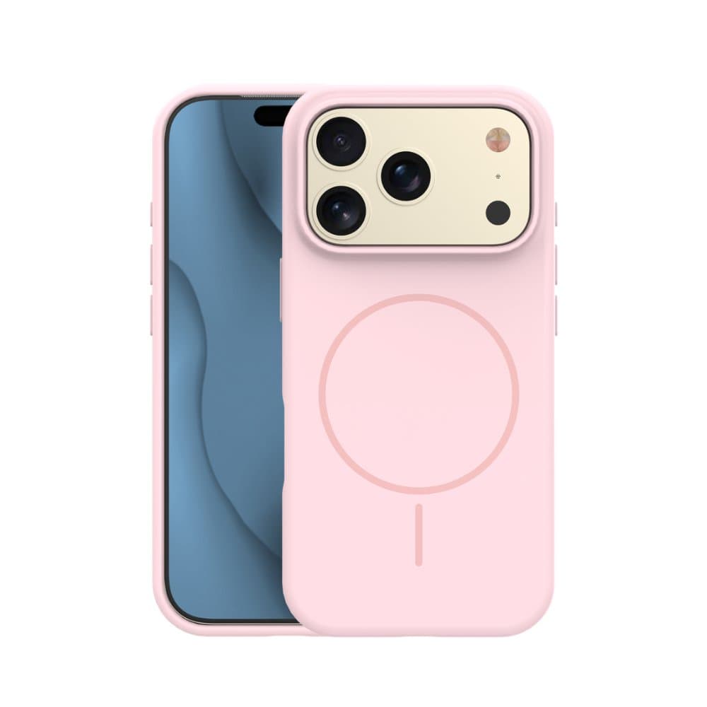 Силиконов калъф / гръб / TPU кейс Silicone Thin MagSafe за Apple iPhone 18 Pro - Светлорозов