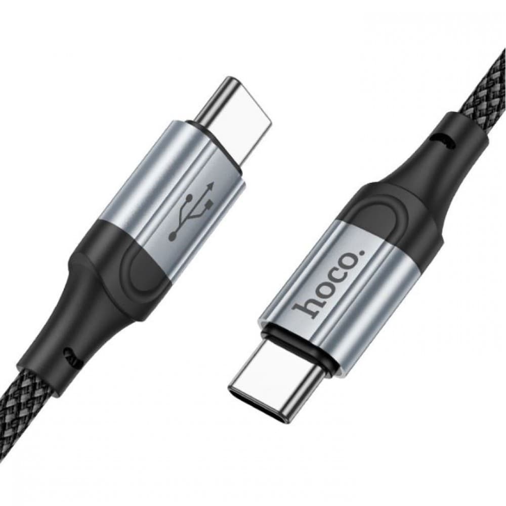 Кабел за бързо зареждане и данни HOCO X102 “Fresh” 60W Type-C към Type-C (1 метър) – Черен