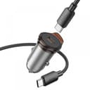 Комплект мини зарядно за кола с кабел HOCO NZ16 “Rigorous” PD30W (USB-C към Type-C, 1M) – Черен — снимка 3