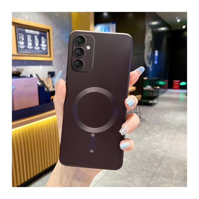 Силиконов калъф / гръб / TPU кейс Electro case MagSafe за Samsung A18 - Бордо със защита за камерата