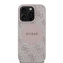 Оригинален кейс Guess Hardcase MagSafe PU 4G Circle w/ Classic Logo за iPhone 16 Pro Max – Розов — снимка 3