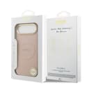 Оригинален кейс Guess Hardcase MagSafe PU 4G Circle w/ Classic Logo за iPhone 17 Air – Розов — снимка 8