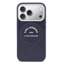 Оригинален кейс Karl Lagerfeld Hardcase MagSafe PU w/ Karl RSG Logo за iPhone 17 Pro Max – Син — снимка 3