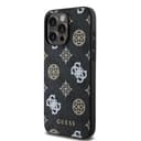 Оригинален кейс Guess MagSafe PU Peony on 4G Background за iPhone 15 Pro – Черен — снимка 2