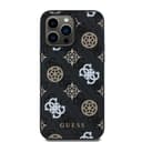 Оригинален кейс Guess MagSafe PU Peony on 4G Background за iPhone 15 Pro – Черен — снимка 3