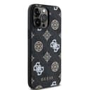 Оригинален кейс Guess MagSafe PU Peony on 4G Background за iPhone 15 Pro – Черен — снимка 4