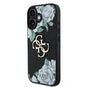 Оригинален кейс Guess Grained PU Roses and Big 4G Logo за iPhone 16 – Черен — снимка 2