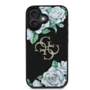 Оригинален кейс Guess Grained PU Roses and Big 4G Logo за iPhone 16 – Черен — снимка 3