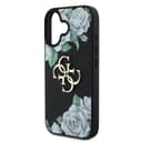 Оригинален кейс Guess Grained PU Roses and Big 4G Logo за iPhone 16 – Черен — снимка 6