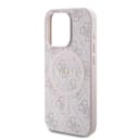 Оригинален кейс Guess MagSafe PU 4G Ring Classic Logo за iPhone 15 Pro – Розов — снимка 6