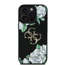 Оригинален кейс Guess Grained PU Roses and Big 4G Logo за iPhone 15 Pro Max – Черен — снимка 3