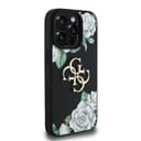 Оригинален кейс Guess Grained PU Roses and Big 4G Logo за iPhone 15 Pro Max – Черен — снимка 4