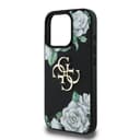 Оригинален кейс Guess Grained PU Roses and Big 4G Logo за iPhone 15 Pro Max – Черен — снимка 6