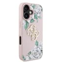 Оригинален кейс Guess Grained PU Roses and Big 4G Logo за iPhone 16 – Розов — снимка 4