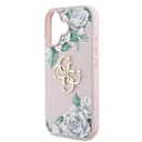 Оригинален кейс Guess Grained PU Roses and Big 4G Logo за iPhone 16 – Розов — снимка 6