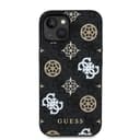 Оригинален кейс Guess MagSafe PU Peony on 4G Background за iPhone 15 – Черен — снимка 2
