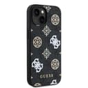 Оригинален кейс Guess MagSafe PU Peony on 4G Background за iPhone 15 – Черен — снимка 4