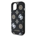 Оригинален кейс Guess MagSafe PU Peony on 4G Background за iPhone 15 – Черен — снимка 6