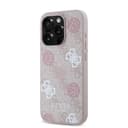 Оригинален кейс Guess MagSafe PU Peony on 4G Background за iPhone 15 Pro – Розов — снимка 2
