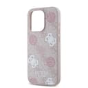Оригинален кейс Guess MagSafe PU Peony on 4G Background за iPhone 15 Pro – Розов — снимка 6