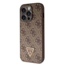 Оригинален кейс Guess PU Leather 4G Logo Strass за iPhone 14 Pro – Кафяв — снимка 2