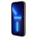 Оригинален кейс Guess PU Leather 4G Logo Strass за iPhone 14 Pro – Кафяв — снимка 5
