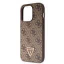 Оригинален кейс Guess PU Leather 4G Logo Strass за iPhone 14 Pro – Кафяв — снимка 6