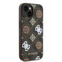 Оригинален кейс Guess MagSafe PU Peony on 4G Background за iPhone 15 – Кафяв — снимка 6