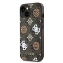 Оригинален кейс Guess MagSafe PU Peony on 4G Background за iPhone 15 – Кафяв — снимка 8