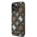 Оригинален кейс Guess MagSafe PU Peony on 4G Background за iPhone 15 Pro – Кафяв — снимка 4