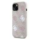 Оригинален кейс Guess MagSafe PU Peony on 4G Background за iPhone 15 – Розов — снимка 2