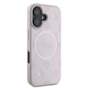 Оригинален кейс Guess MagSafe Saffiano Peony Classic Logo за iPhone 16 – Розов — снимка 6