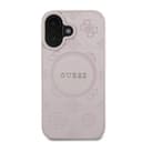 Оригинален кейс Guess MagSafe Saffiano Peony Classic Logo за iPhone 16 – Розов — снимка 7